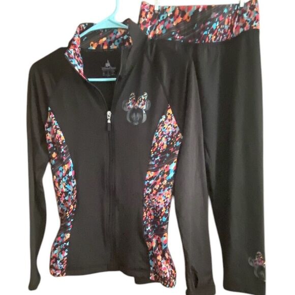 Disney Parks Womens Minnie Mouse Activewear Set Jacket & Capri Size XS - Picture 1 of 8